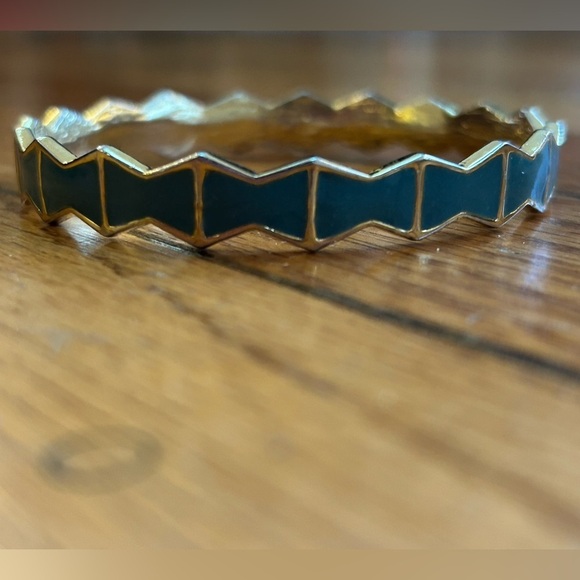 Lanvin Gold Tone Enamel Zig Zag Bracelet - Picture 7 of 8
